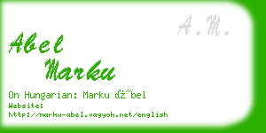 abel marku business card